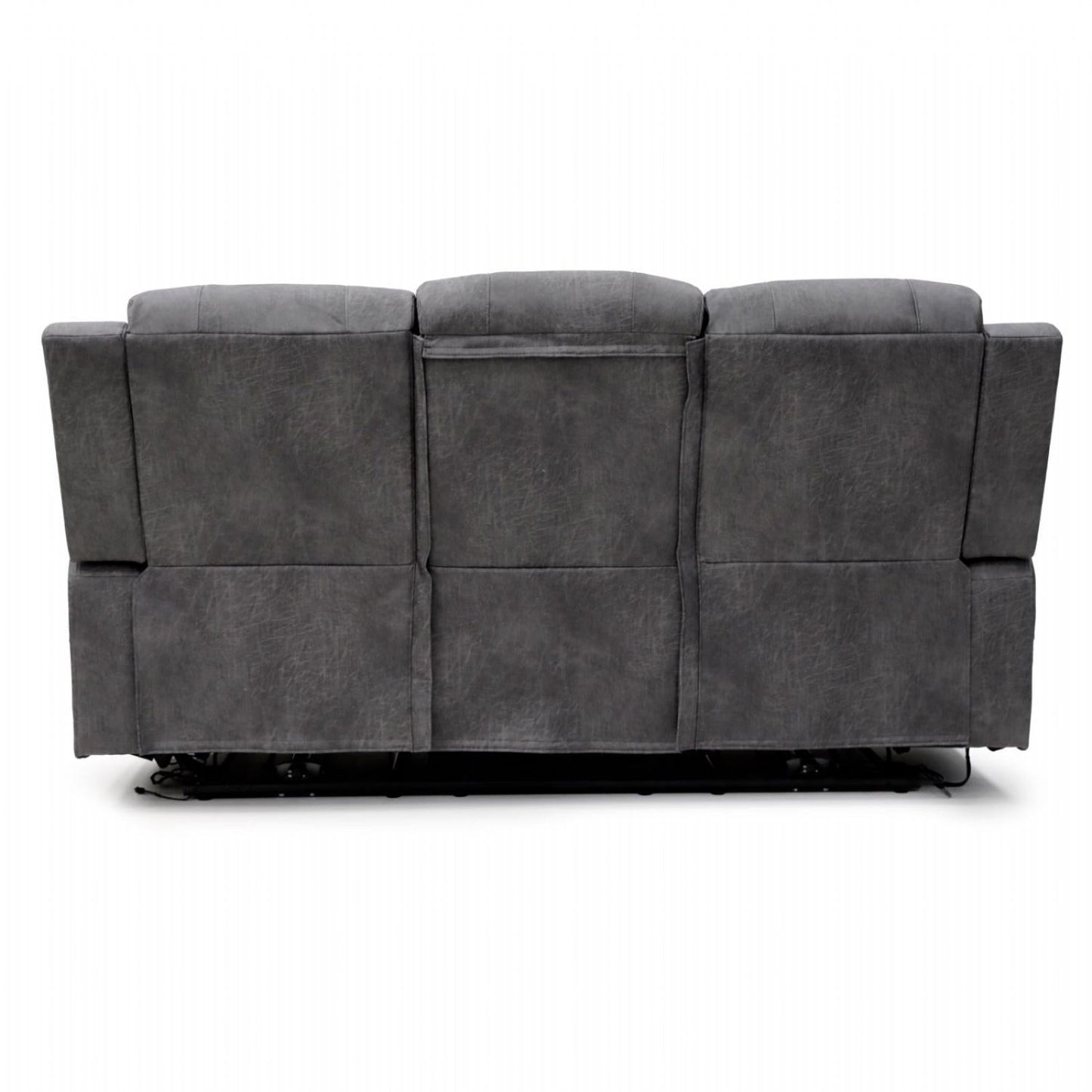 Grey Fabric 3 Seater Electric Recliner Sofa