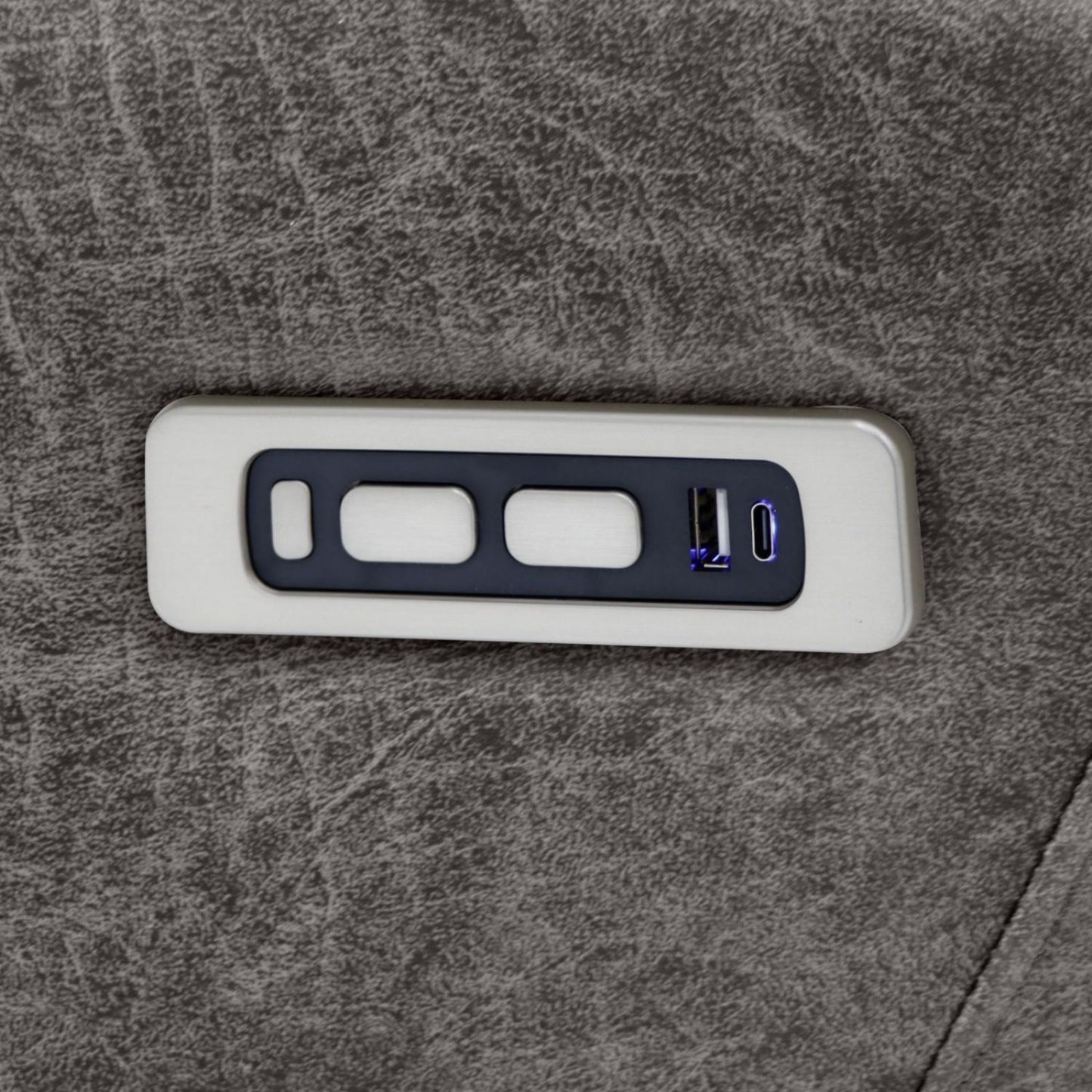 Brown Fabric 3 Seater Electric Recliner Sofa with LED