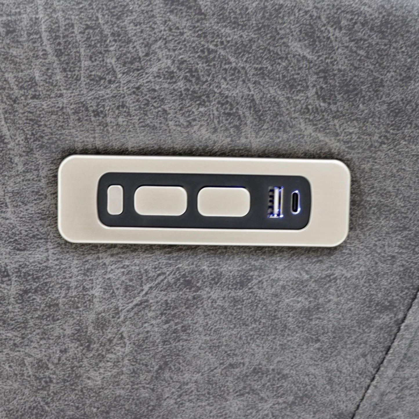 Grey Fabric 3 Seater Electric Recliner Sofa