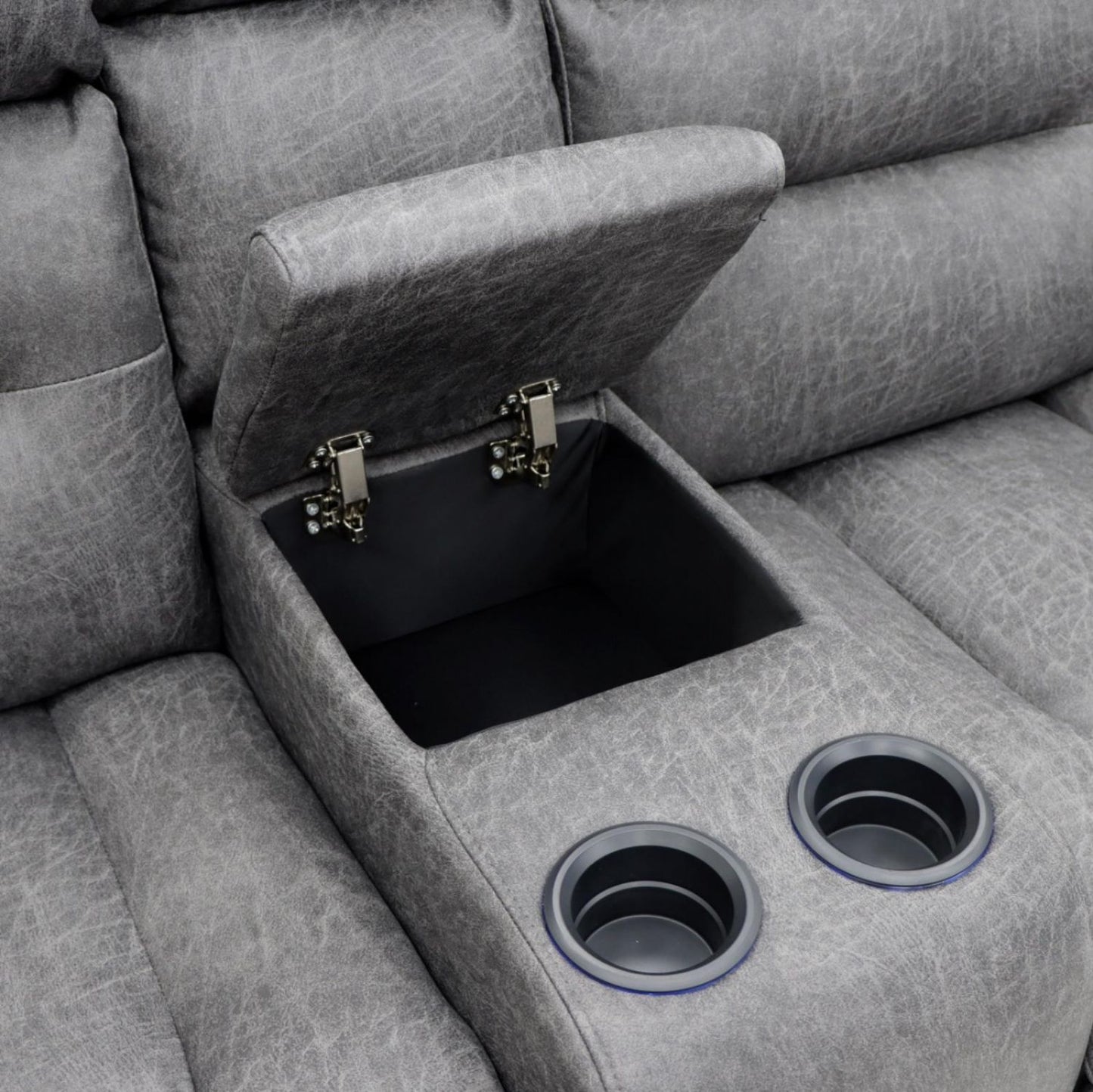 Grey Fabric 3 Seater Electric Recliner Sofa