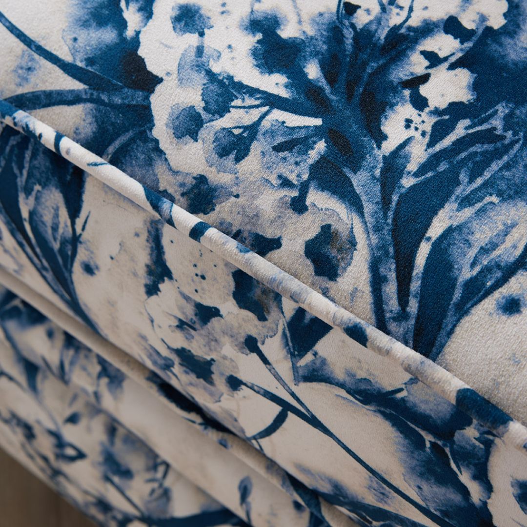 Windsor Accent Floral Fabric Chair with High Legs