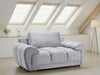 Grey Fabric Armchair with Removable Back Cushion