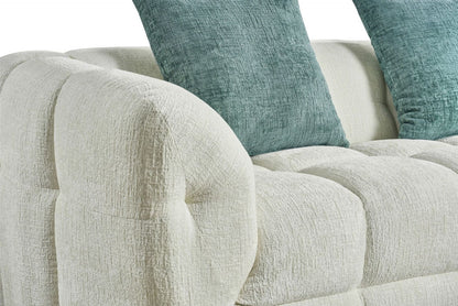 Beige Fabric Right Hand Facing L Shape Corner Sofa