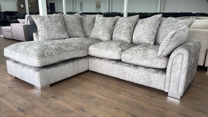 Truffle Fabric Upholsterd Pillow Back Cornor Sofa LHF