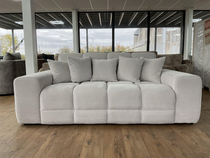 Natural Fabric 3 Seater Standard Back Sofa