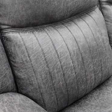 Grey Fabric Electric Recliner Armchair with USB