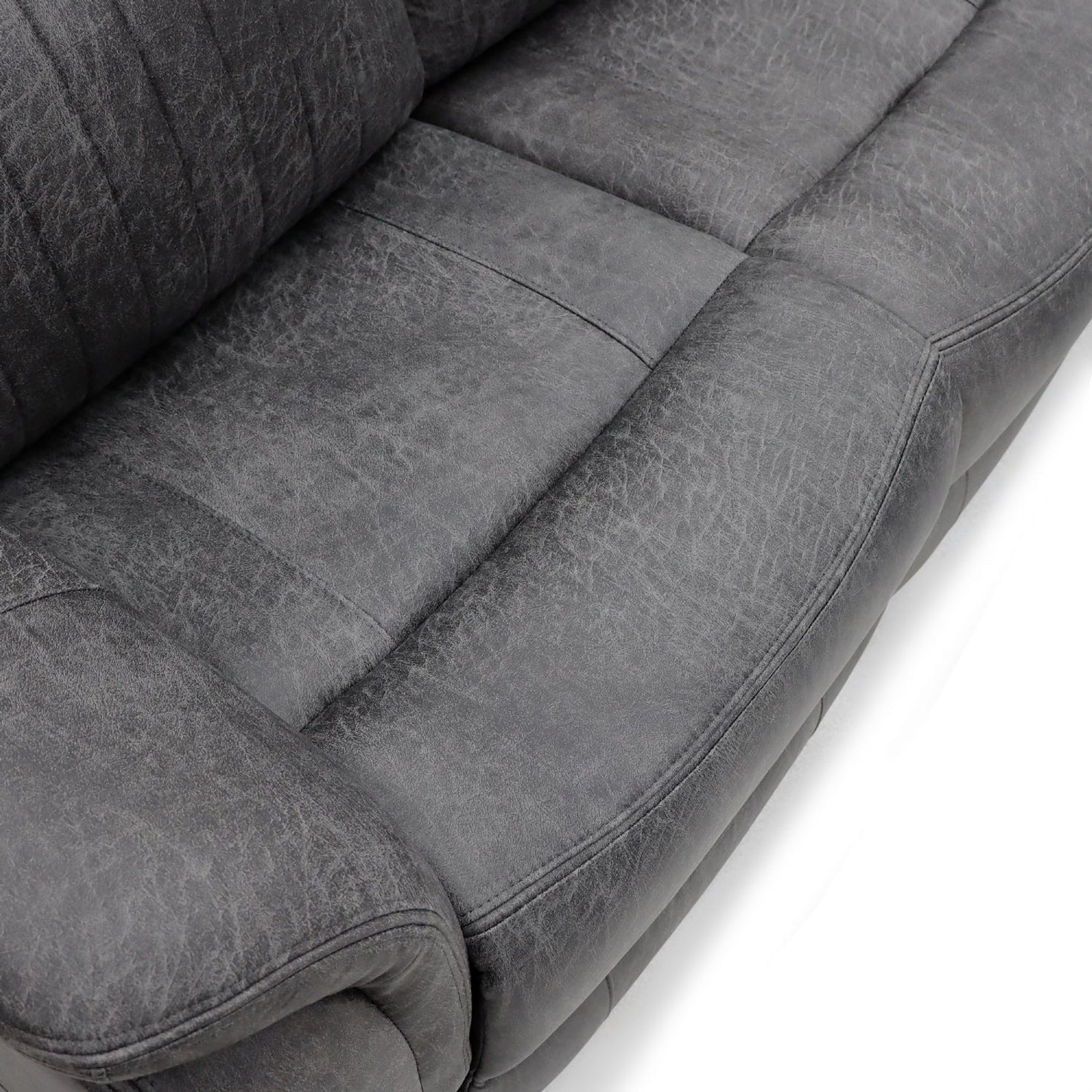 Grey Fabric Electric Recliner Armchair with USB