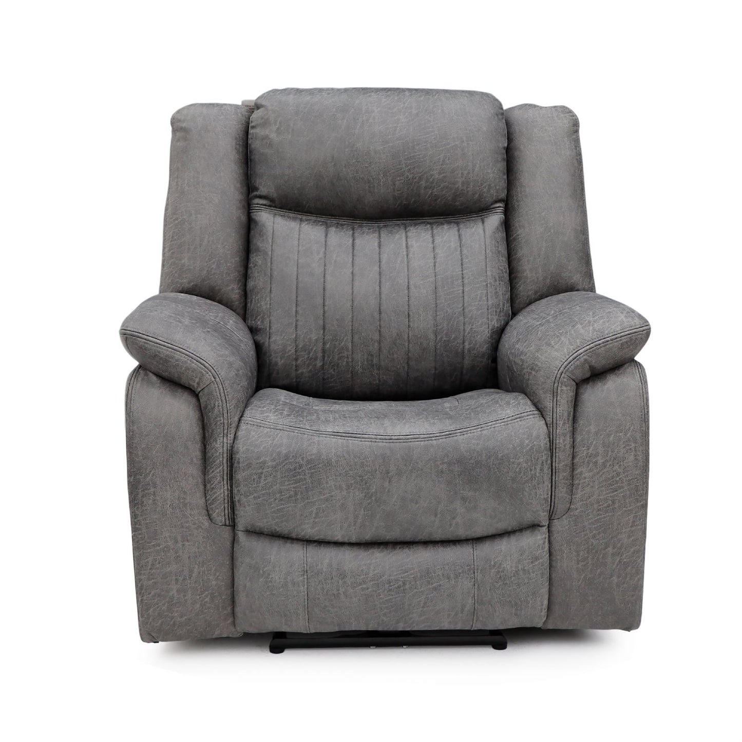 Grey Fabric Electric Recliner Armchair with USB