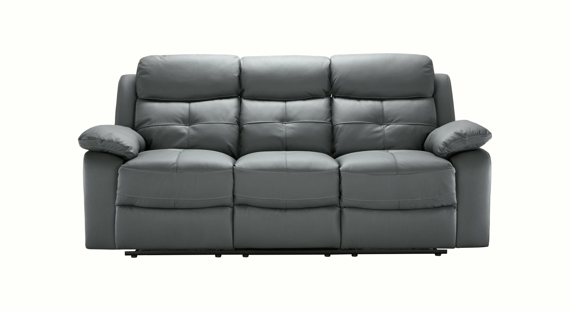 Lopez Recliner 3+2 Seater Genuine Grey Leather Sofa Set