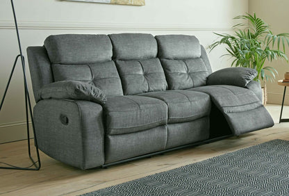 Lopez Recliner 3+2 Seater High Grade Grey Fabric Sofa Set