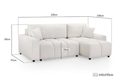 Luki Sofabed Beige Universal Corner