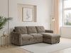 Brown Fabric Universal Corner Chaise Sofabed