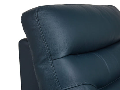 Megan Original Reclining Navy Blue Real Leather Sofas