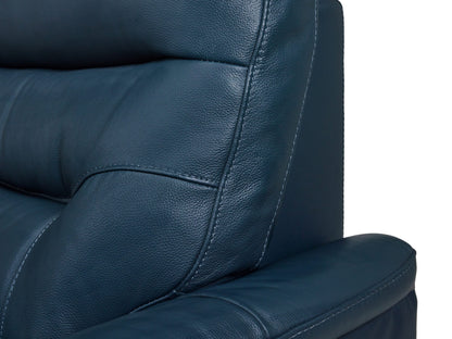 Megan Original Reclining Navy Blue Real Leather Sofas