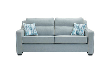 Milan Modern Elegance Sofas Garda Petrol Blue Fabric With Cushions