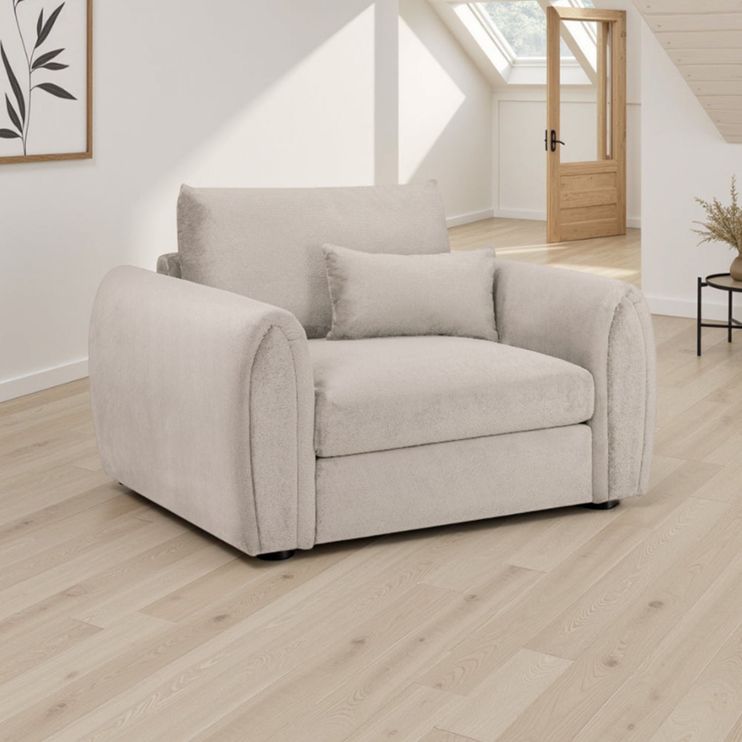 Mocha Velvet Upholstery Armchair