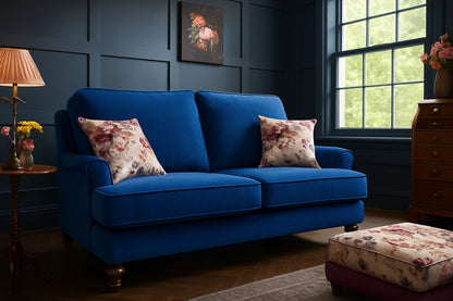Alicante 3+1+1 Seater Sofa Suite Monaco Amethyst Purple Fabric With Wooden Legs