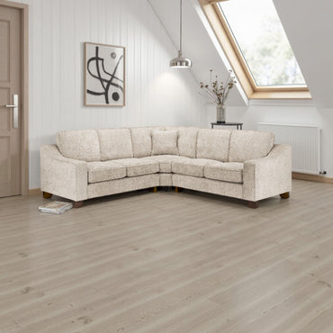 Stone Woven Fabric Large Corner Group Sofa