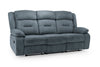 Grey Fabric 3 Seater Manual Recliner Sofa