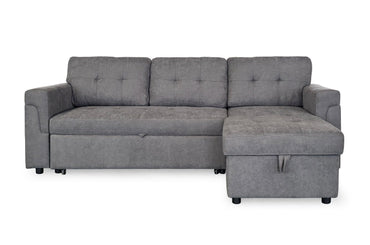 Grey Fabric Universal Corner Sofabed