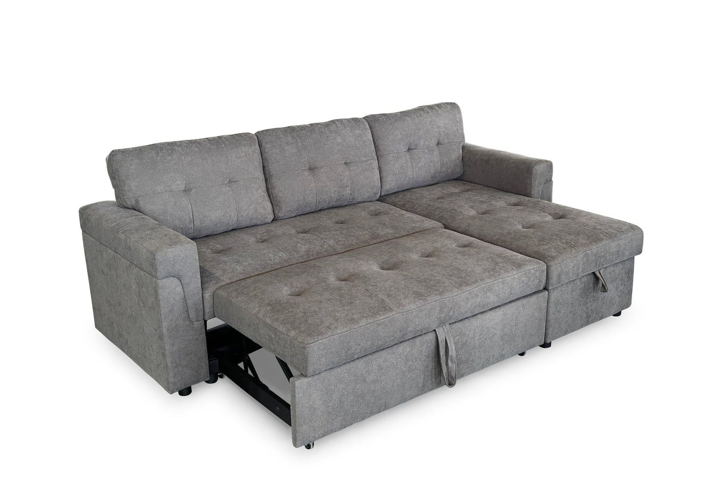 Grey Fabric Universal Corner Sofabed