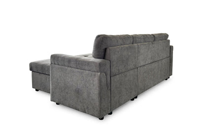Grey Fabric Universal Corner Sofabed