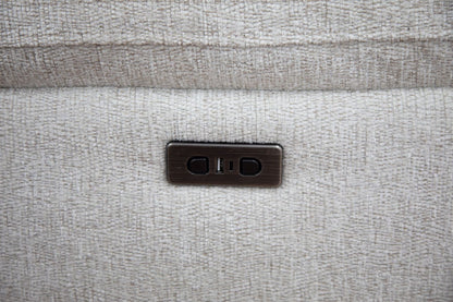 Beige Fabric Large Electric Power Recliner Corner Sofa