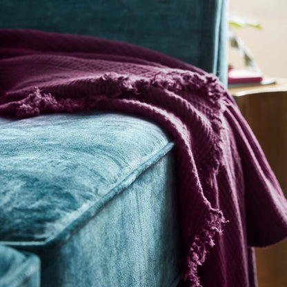 Verona Luxury Milano Teal Blue Fabric Sofa With Steel Legs