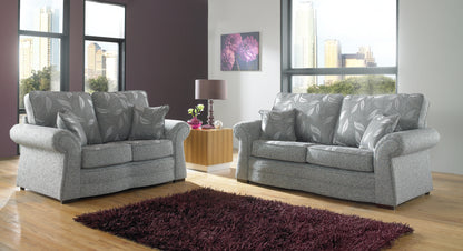 Regal Bespoke Flattened Leaves Grey Real Fabric Sofas