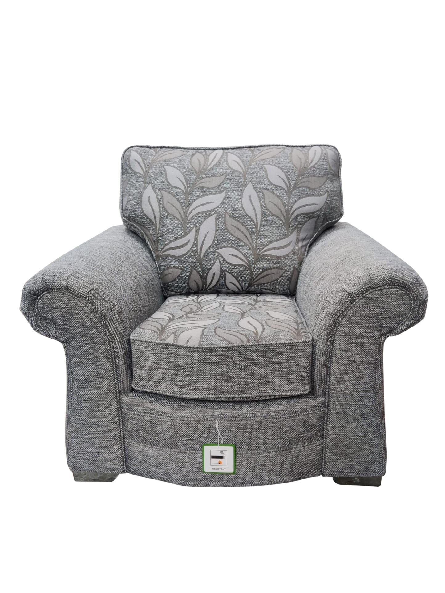 Regal Bespoke Flattened Leaves Grey Real Fabric Sofas
