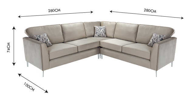 Sebastian Elegance Sofas In Plush Elephant Gray Fabric With Cushions 