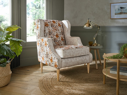 Seville Crafted Floral Design Chair With Generously Padded Cushions