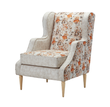 Seville Crafted Floral Design Chair With Generously Padded Cushions