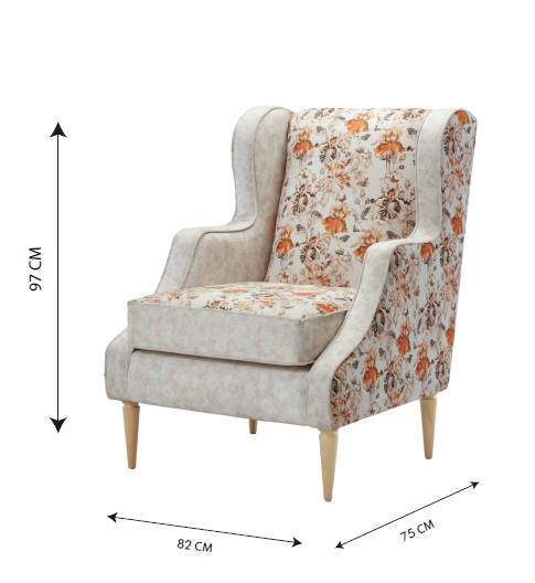 Seville Crafted Floral Design Chair With Generously Padded Cushions