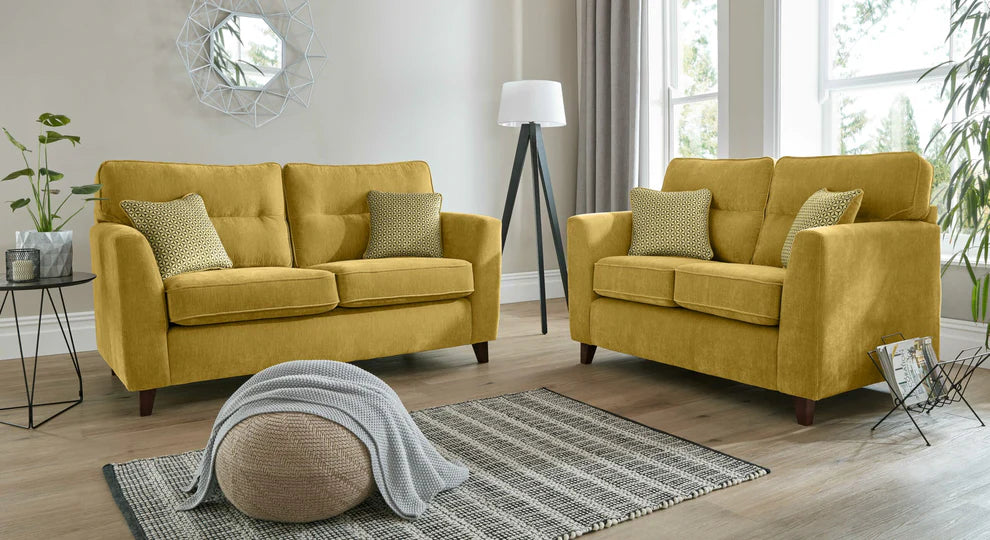 Skye Premium 3 Seater Sofa With Mahogany High Feet