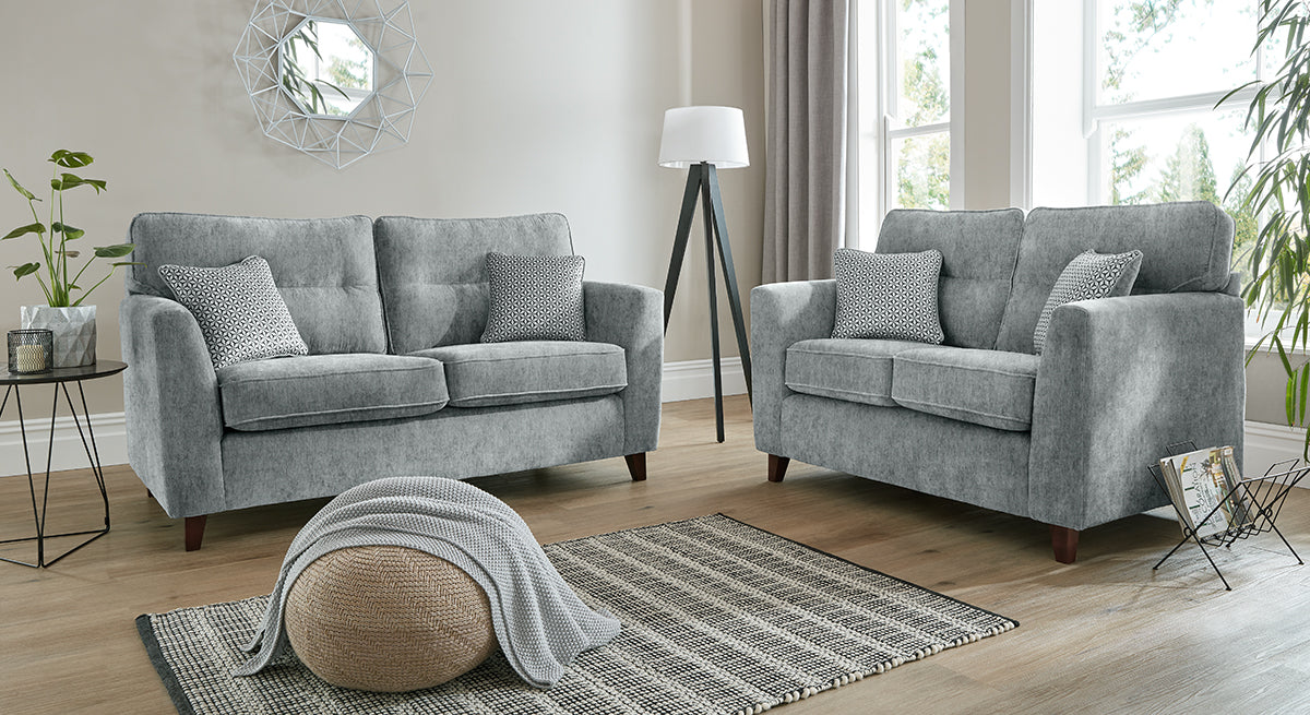 Skye Premium 3 Seater Sofa With Mahogany High Feet