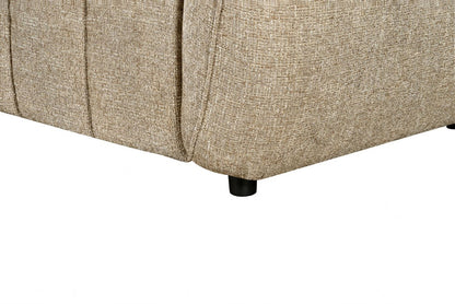 Mocha Fabric Electric Recliner Corner Sofa Left Hand Facing