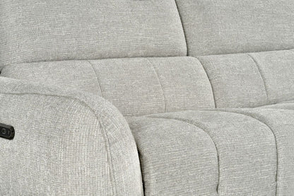 Silver Fabric Electric Recliner Corner Sofa Right Hand Sofa