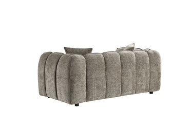 Mocha Fabric Channel Tufted Design 2 Seater Sofa