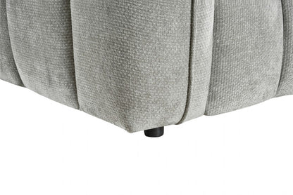 Grey Fabric Channel Tufted 2 Seater Sofa