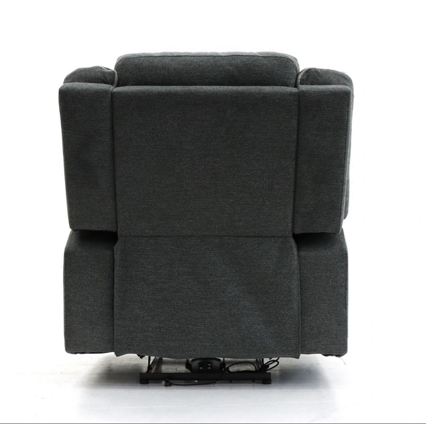 Black Leather Effect Electric Recliner Armchair
