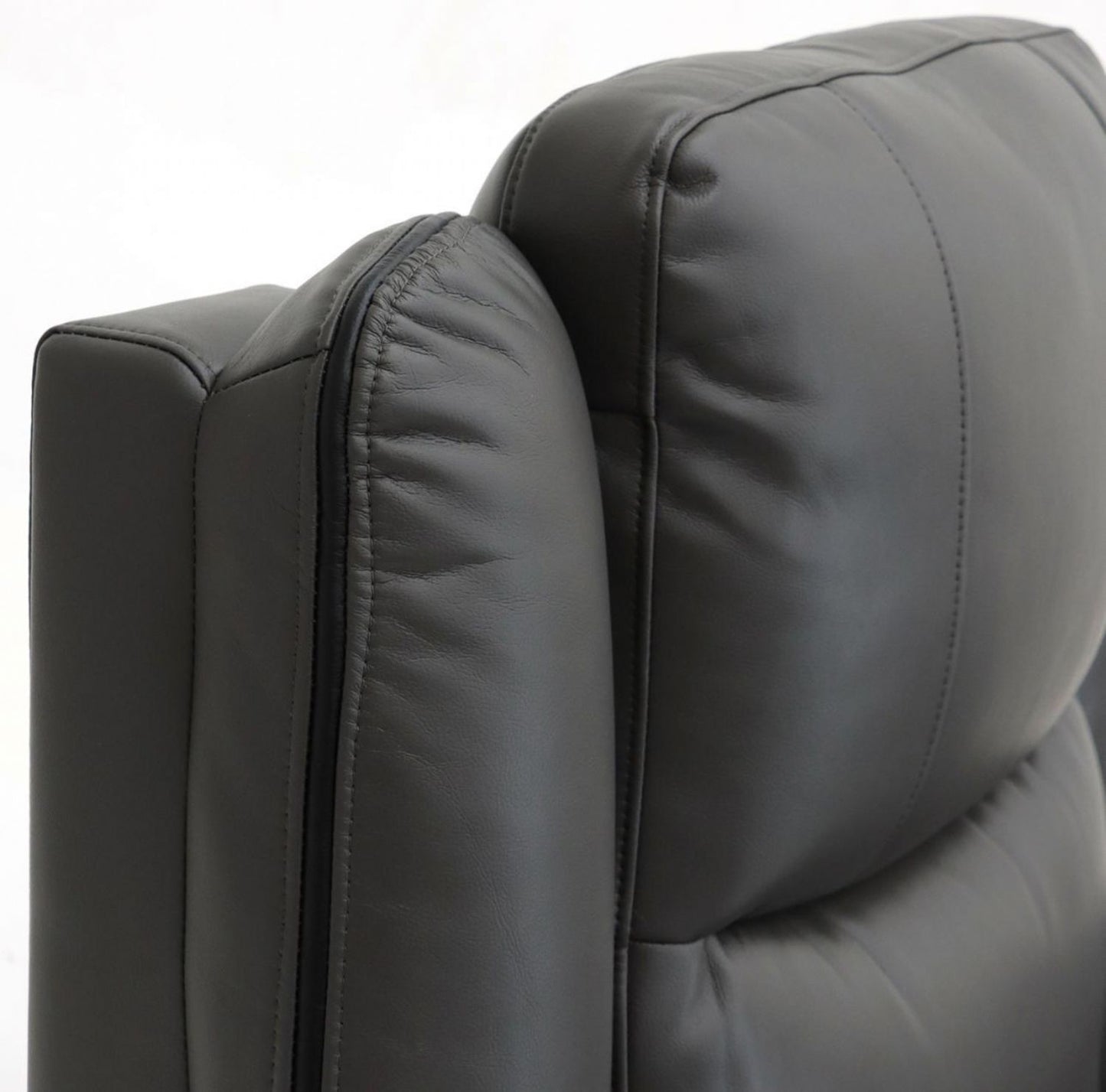 Black Leather Effect Electric Recliner Armchair
