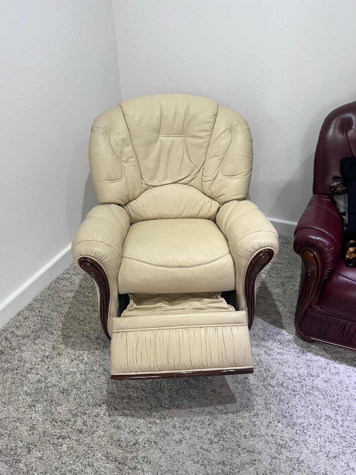 Italian Leather Armchair Recliner