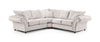 Stone Fabric Large Fullback Corner Sofa Button Tufted
