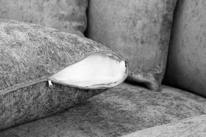 Platinum Fabric Scatterback Corner U Shape Sofa