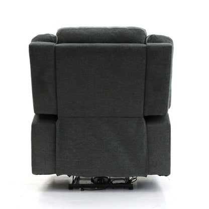 Graphite Fabric Electric Recliner Armchair