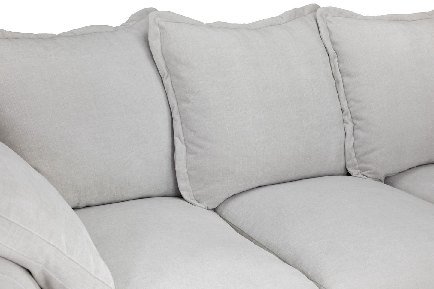 Natural Fabric Upholstery Large Corner Sofa