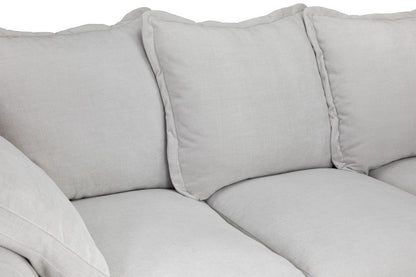 Natural Fabric Upholstery Large Corner Sofa