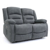 Graphite Leather Effect 2 Seater Electric Recliner with USB