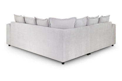 Natural Fabric Upholstery Large Corner Sofa
